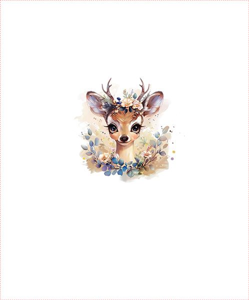 Szabadidő anyag Takoy PANEL flowers deer 50x60