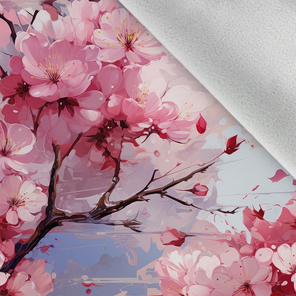 Konfekciós bordás jersey Takoy cseresznyevirág