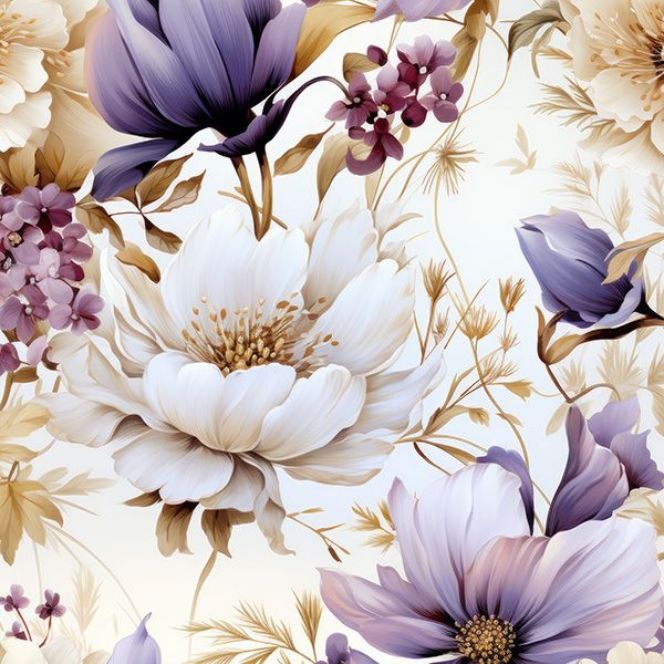Dizájnos bélés lila virágok Vilma