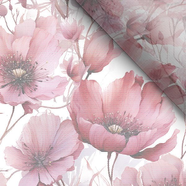Bársony / velvet szövet Doris virágok Rózsaszín szépség