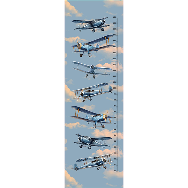 Sötétítő anyag/ blackout retro kék repülőgépek