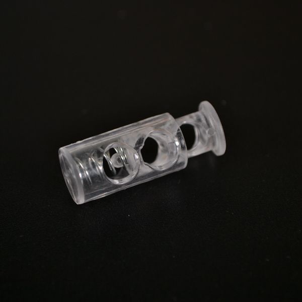 Műanyag rugós zsinórvég 5 mm transzparens - 10 darabos készlet
