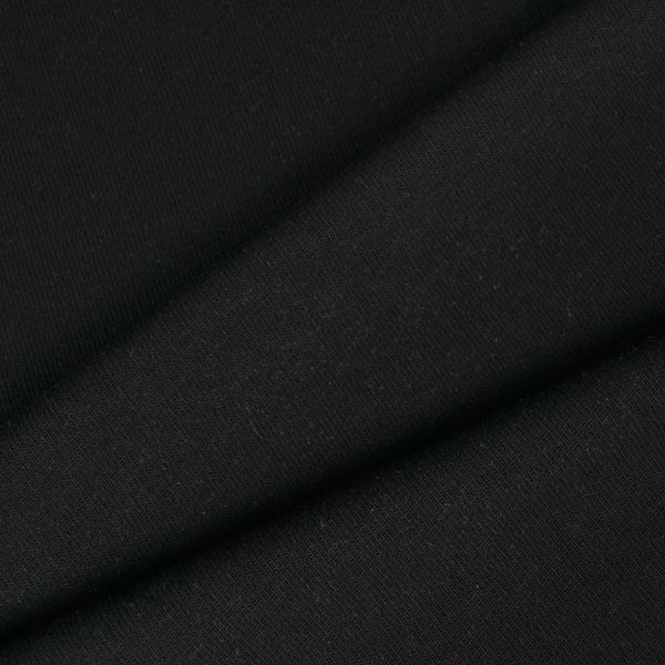 Sima kötött anyag (pulóver anyag) 100% pamut  - fekete színű 