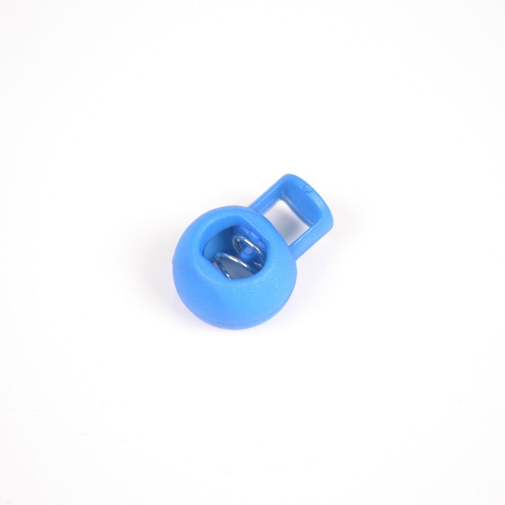 Műanyag rugós zsinórvég golyós 9 mm párizsi kék - 10 darabos készlet