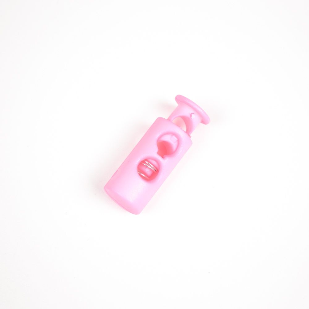 Műanyag rugós zsinórvég 5 mm világos rózsaszín - 10 darabos készlet