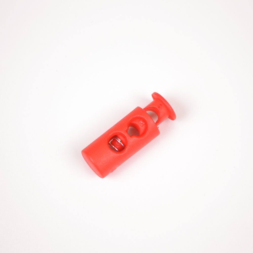 Műanyag rugós zsinórvég 5 mm piros - 10 darabos készlet