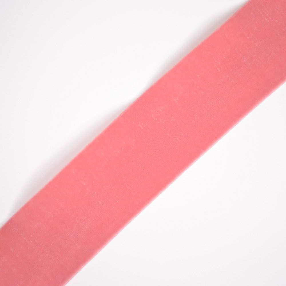 Elasztikus bársony gumiszalag 4 cm rózsaszín