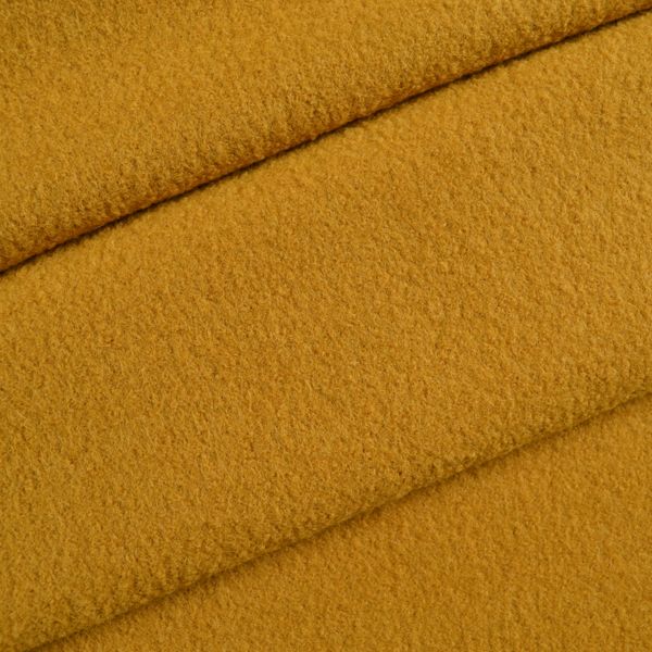 Gyapjú kabátszövet/ loden mustár színű