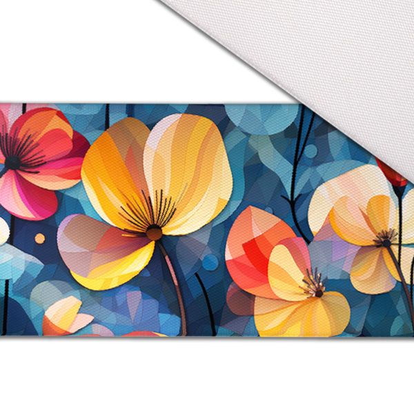 Anyag fürdőruhára és fitnesz ruházatra UV védelemmel geometrikus virágok Meryl