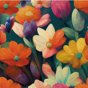 Sima sifon/silky virágok festmény