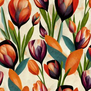 Prémium pamut Takoy tavaszi tulipánok