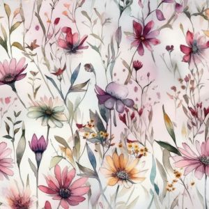 Elasztikus műselyem/ silky anyag akvarell rét Sia