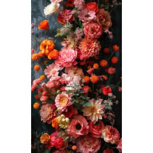Akasztós függöny panel, Fotós háttér 160x265 cm nagy virágok