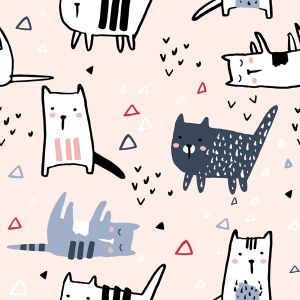Szabadidő anyag Dona 260g Pets macskák gyermek rajz 