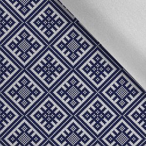 Szabadidő anyag/Futter Takoy  keresztszemes hímzés nyomtatási minta kék