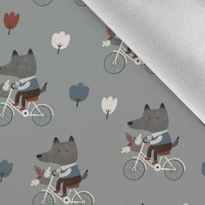 Téli softshell farkas kerékpáron