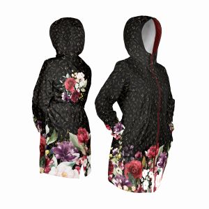 2. Osztály - Panel szabásmintával 36-os női softshell kabát arany virágok fekete