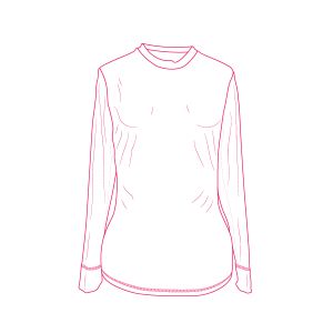 PDF szabásminta - Női slim hosszú ujjú póló Brooklyn 