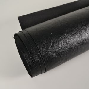 Mosható kraft papír Max - fekete színű (bőrhatású textúra) 50x150cm