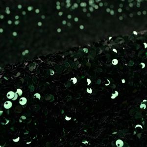 Flitteres elasztikus anyag Pepi zöld színű