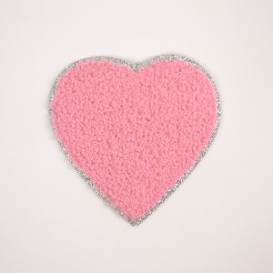 Felvasalható folt rózsaszín szívecske