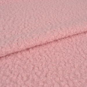 Bouclé (Buklé) kabátszövet világos rózsaszín