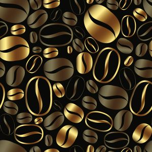 Dizájnos műbőr arany kávé mag minta 700g